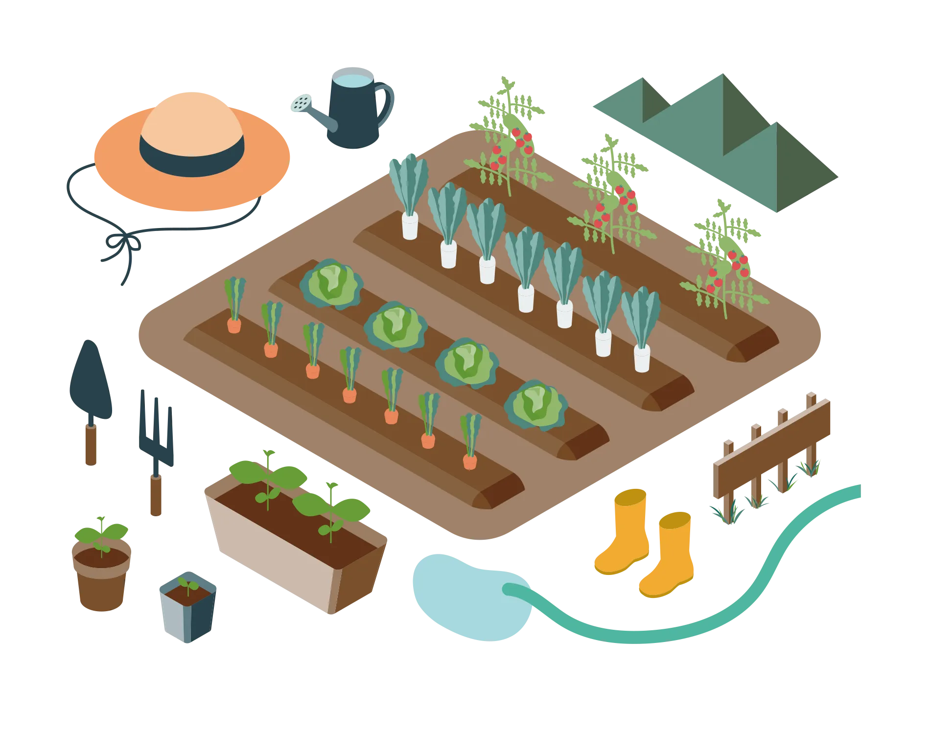 シェア農園のイラスト